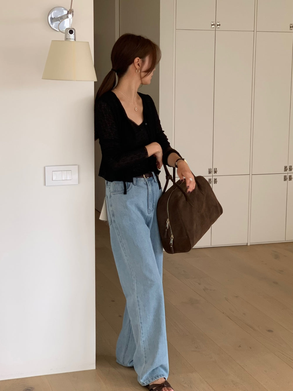 Twin sleeveless&cardigan set-3col