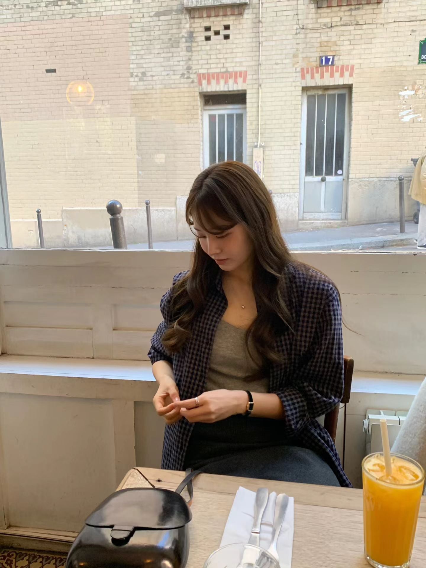 Ounce eve check shirt-2col