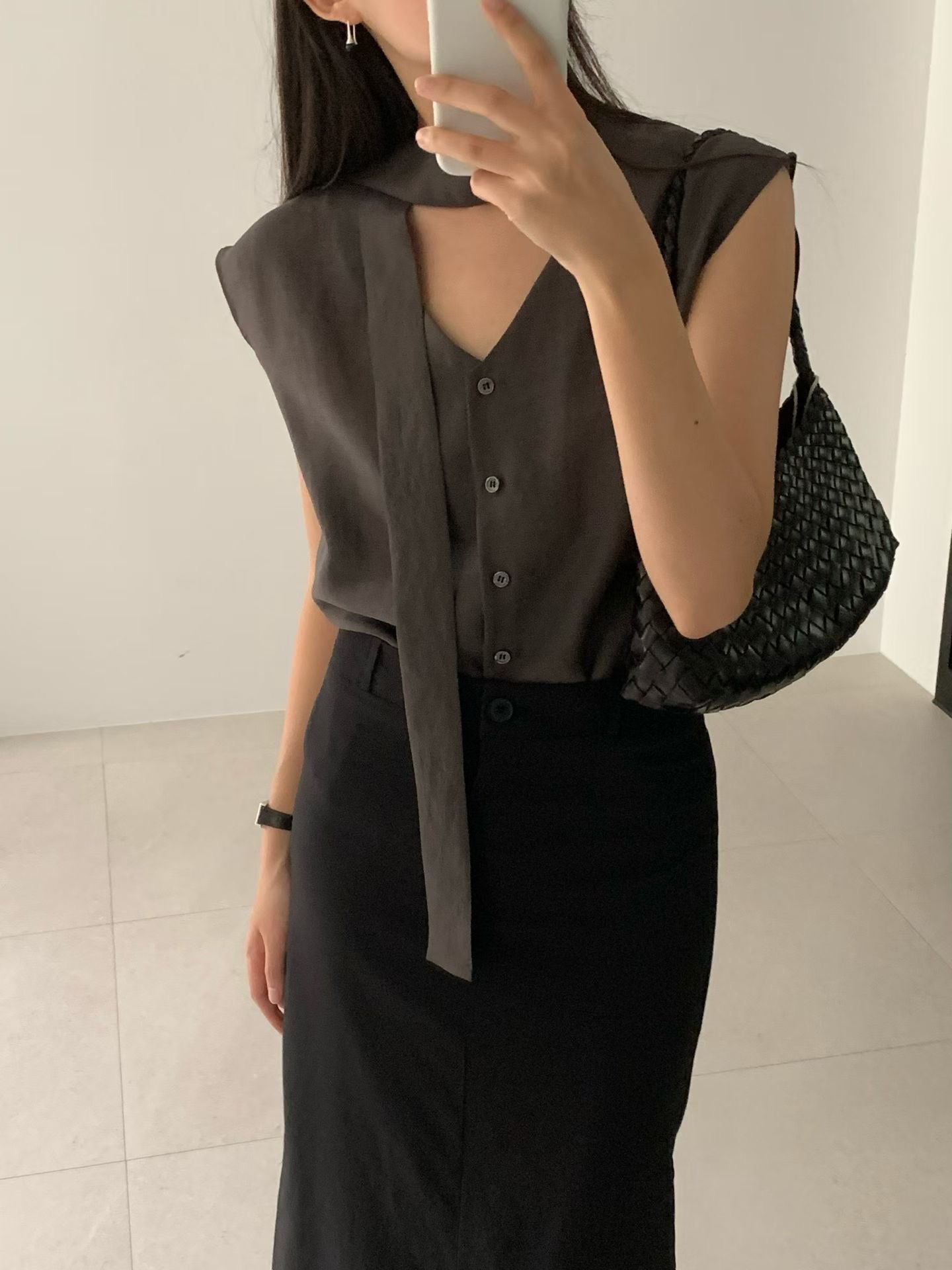 selly tie blouse-2col