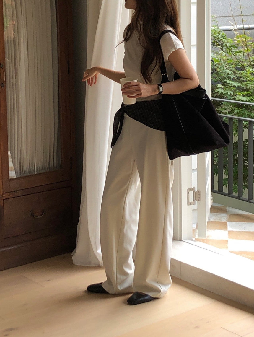 Row flare slacks-3col
