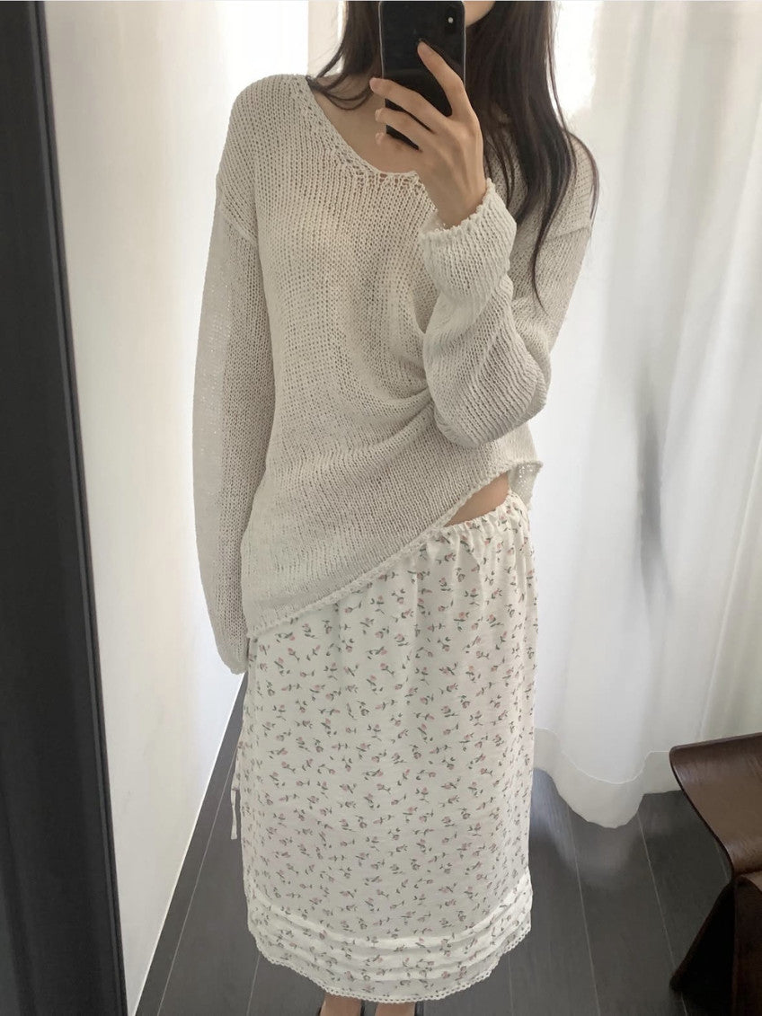 drop flower skirt-2col