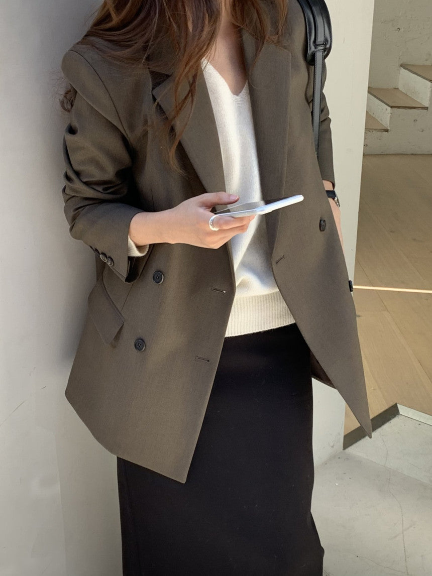 Sienna wool tailored double jacket