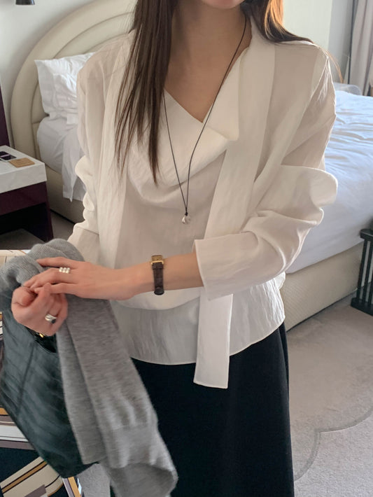 Kitchen tie blouse-2col