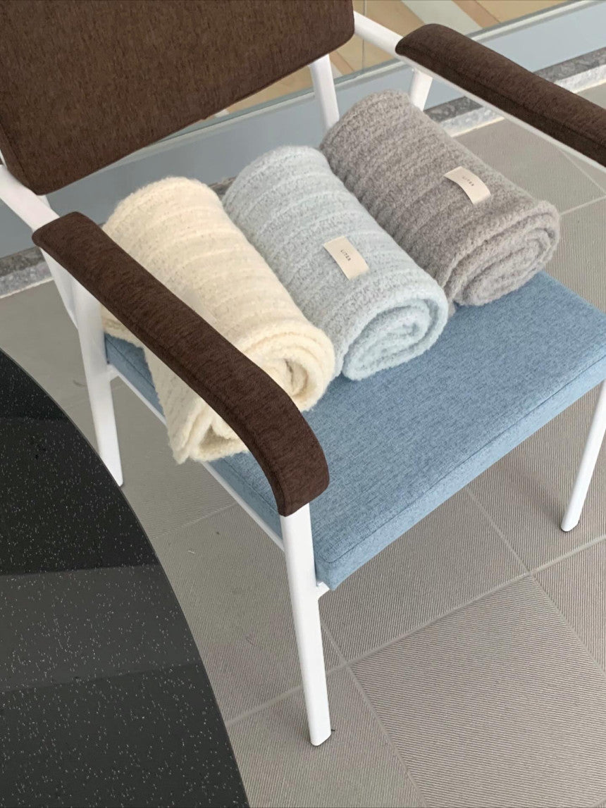 liter baby alpaca boucle muffler-3col