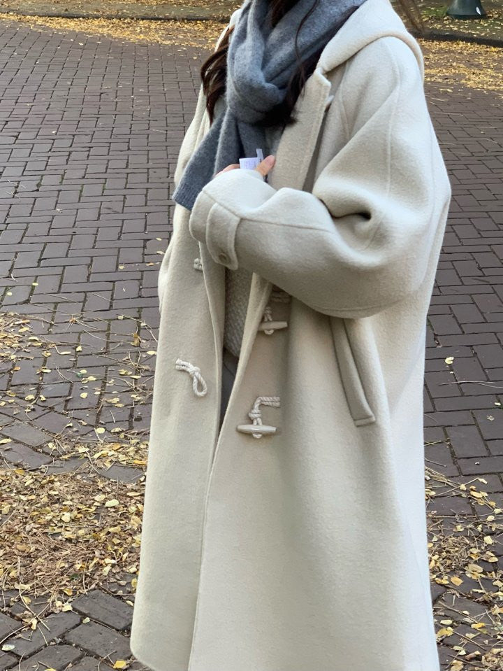 Barnet hood duffle handmade coat-2col