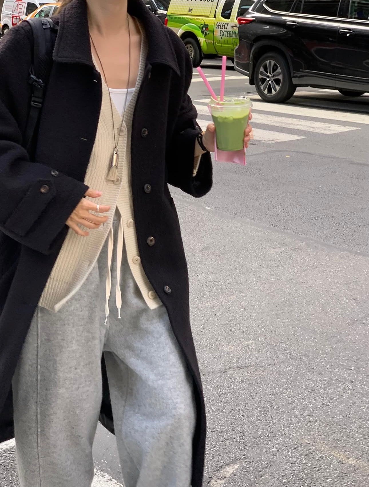 Fushily wool coat-2col