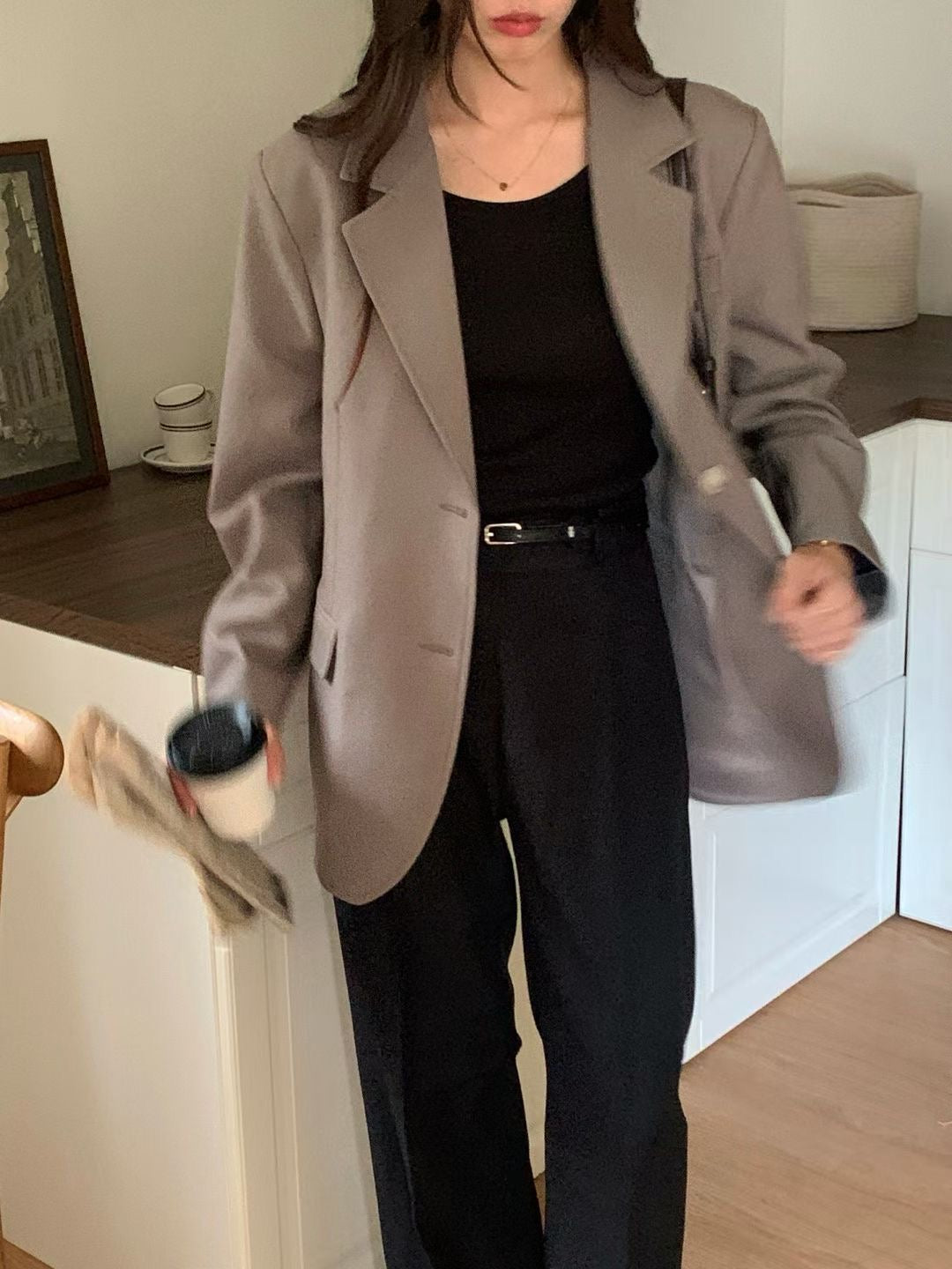 Jennie single two button jacket-3col