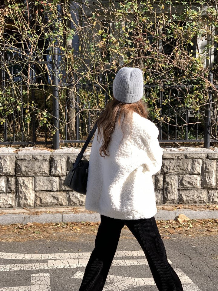 Lozan round neck fur jacket