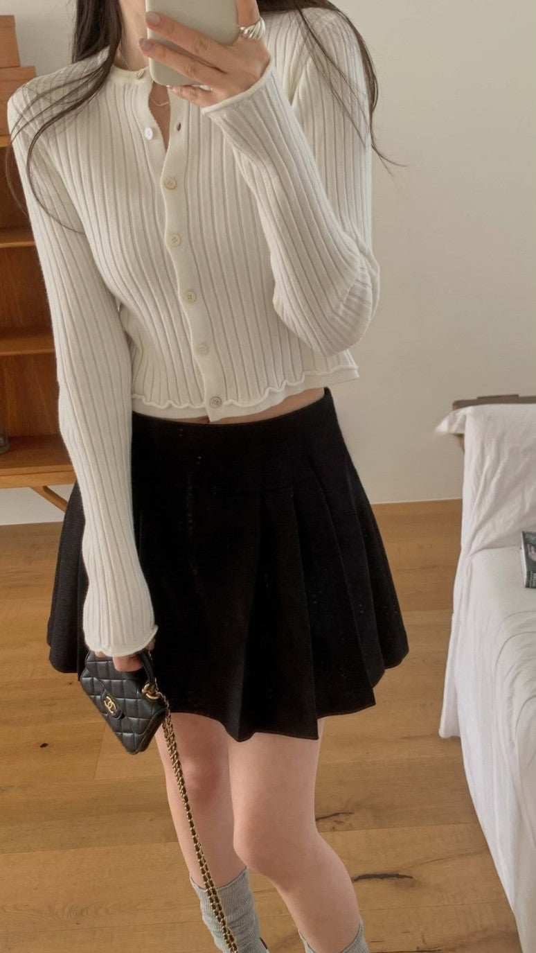 hey rib cardigan-4col