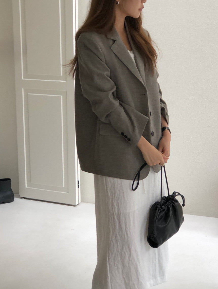 British basic blazer jacket-3col