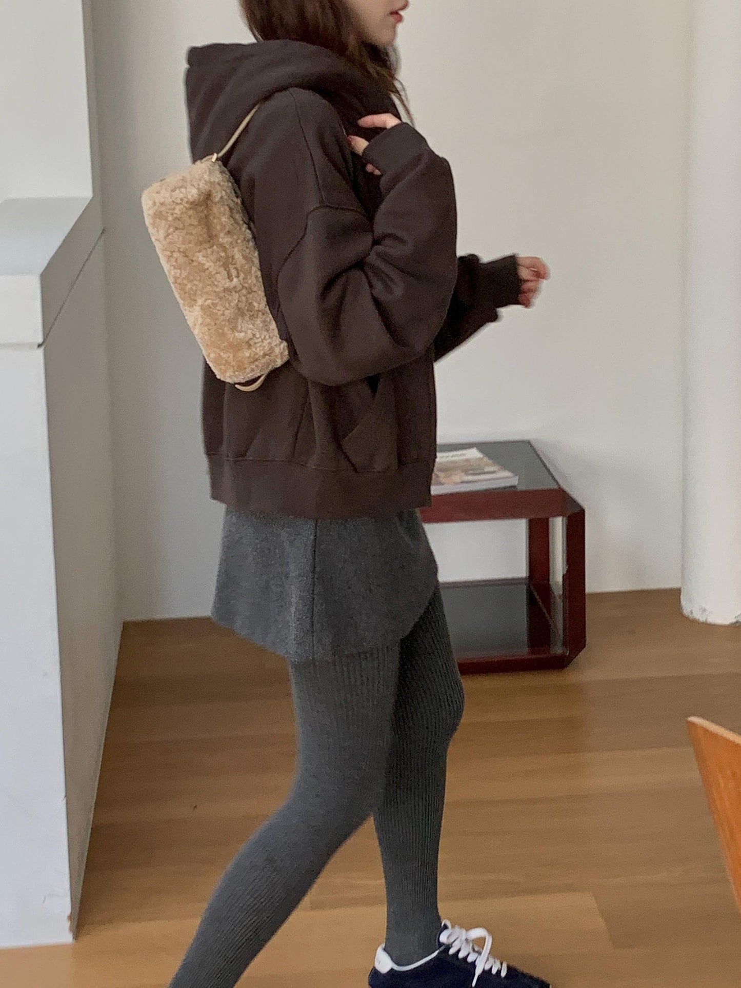 Essential gimo hood zip-up&pants&skirt-3col