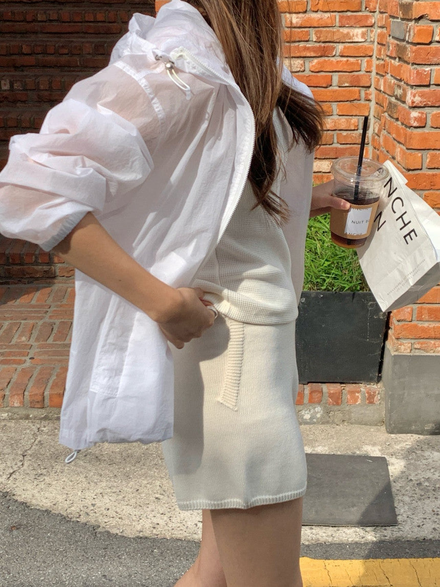 Want bamboo knit half pants-2col