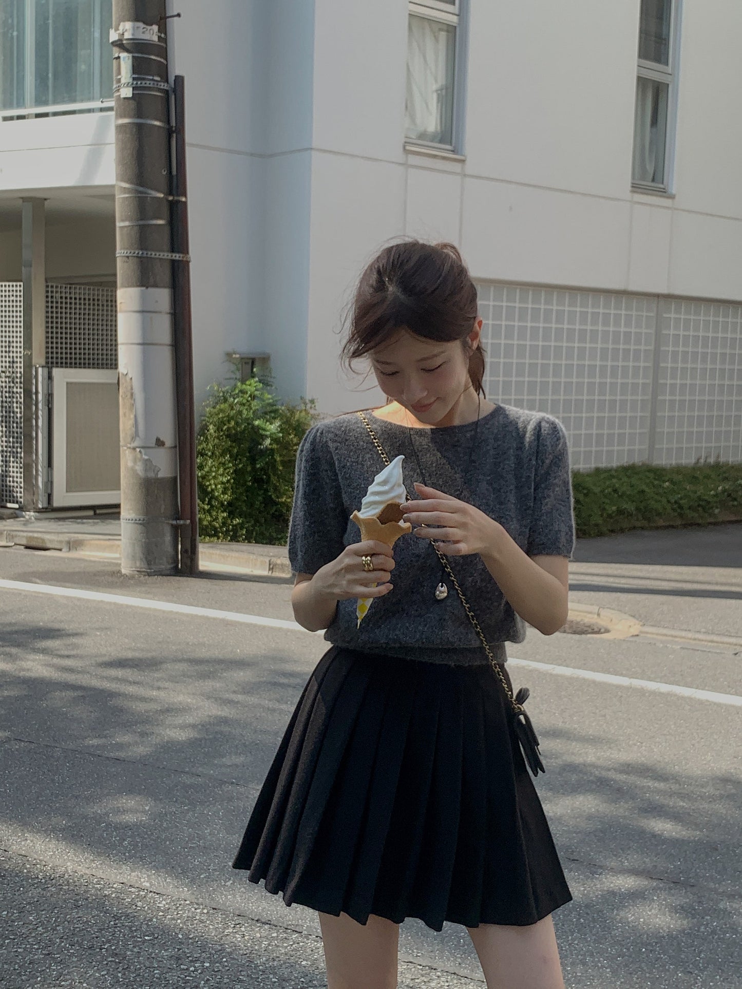 classic wool skirt-3col