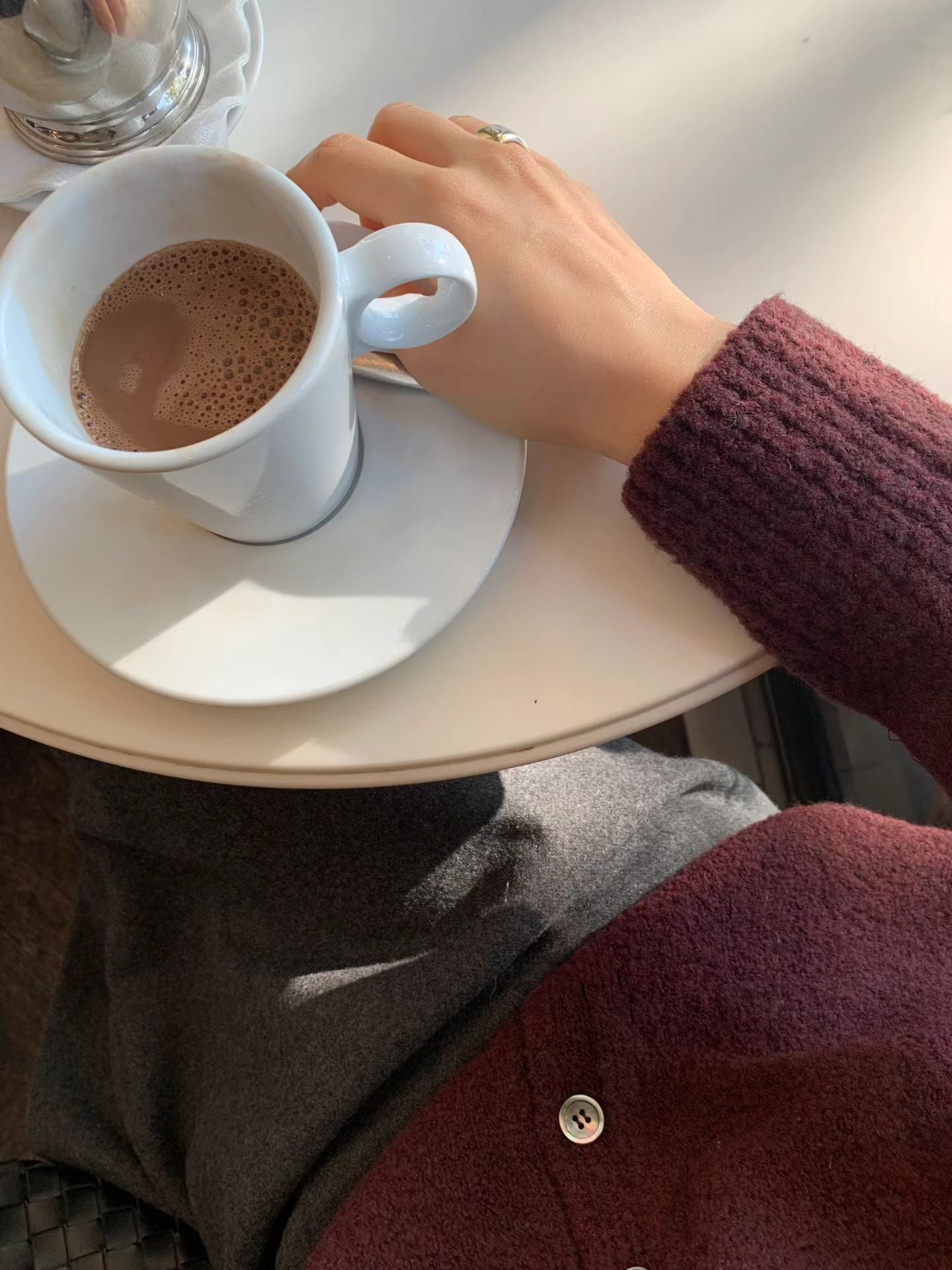 Ounce bokashi wool boucle cardigan-2col