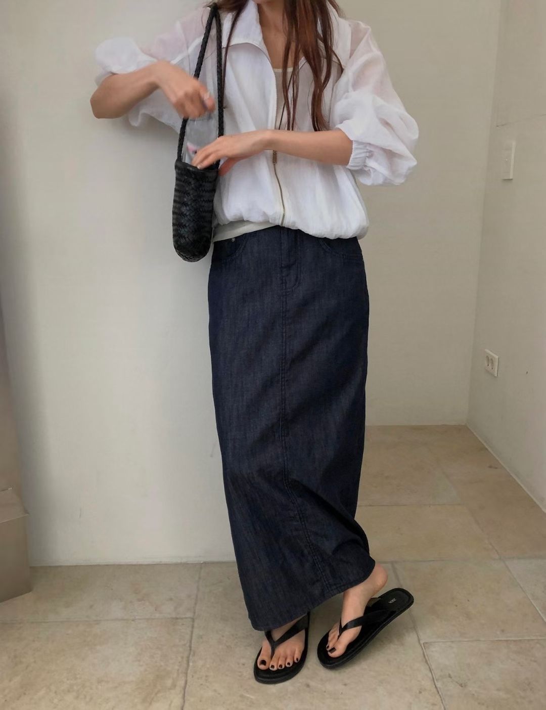 indigo skirt