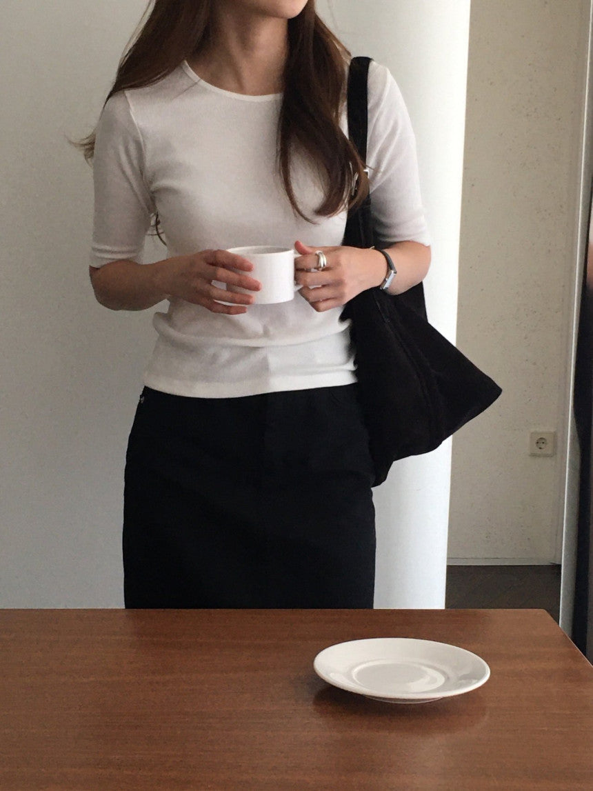 Merry round neck T-3col
