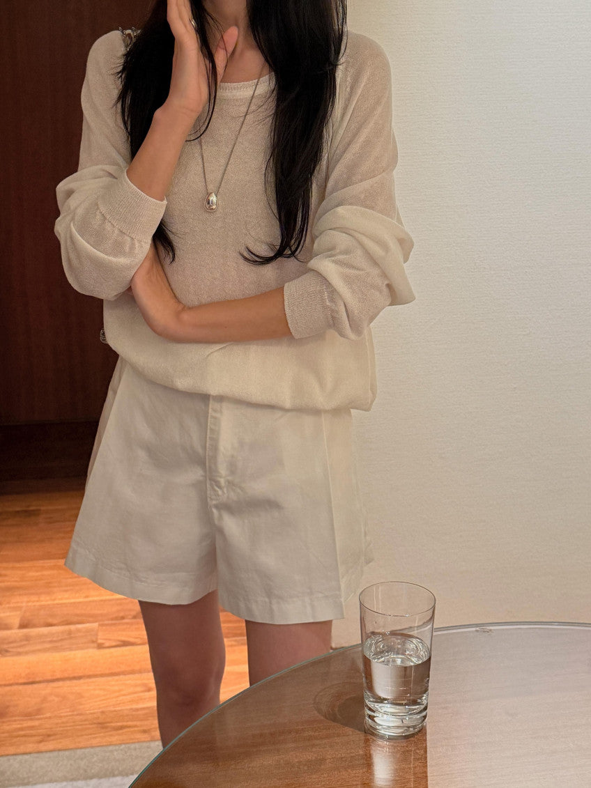u-neck knit-4col