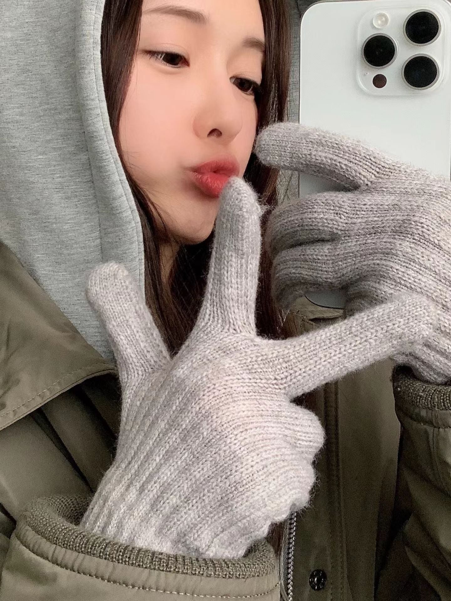 Snow Finger hole Gloves