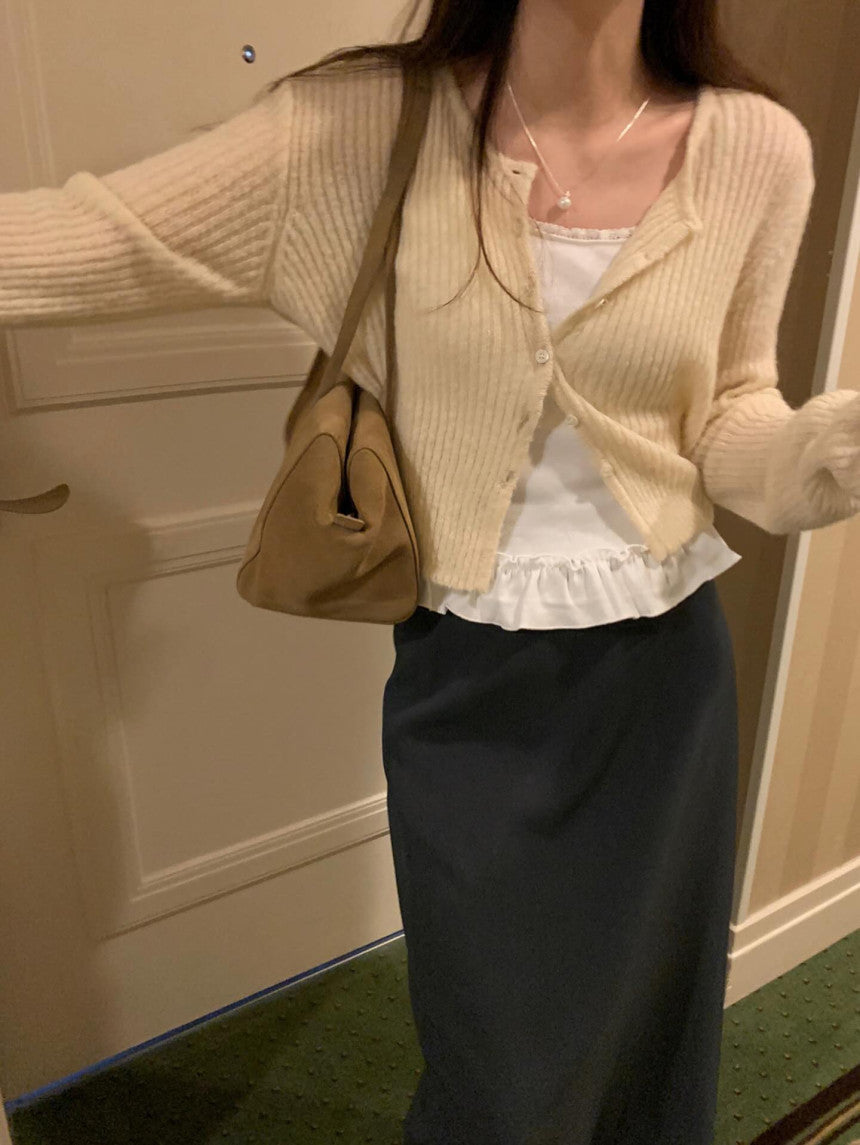 Raul rib cardigan-3col