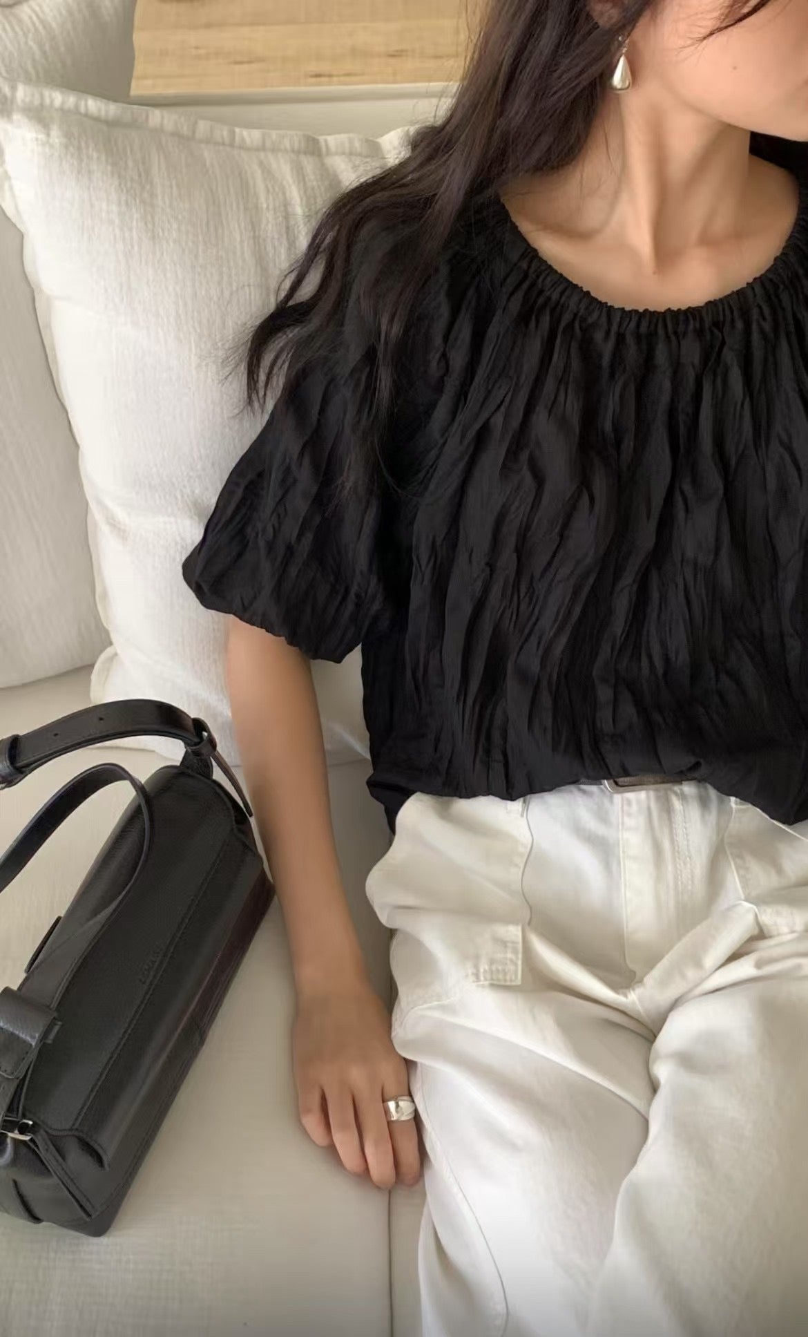 deondo crease off blouse-2col