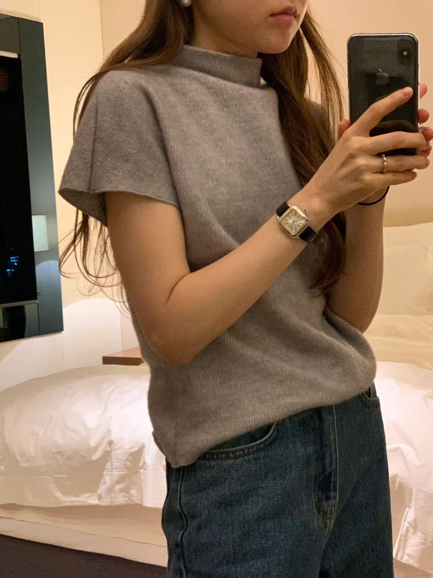 Ounce blooming half blouse-2col