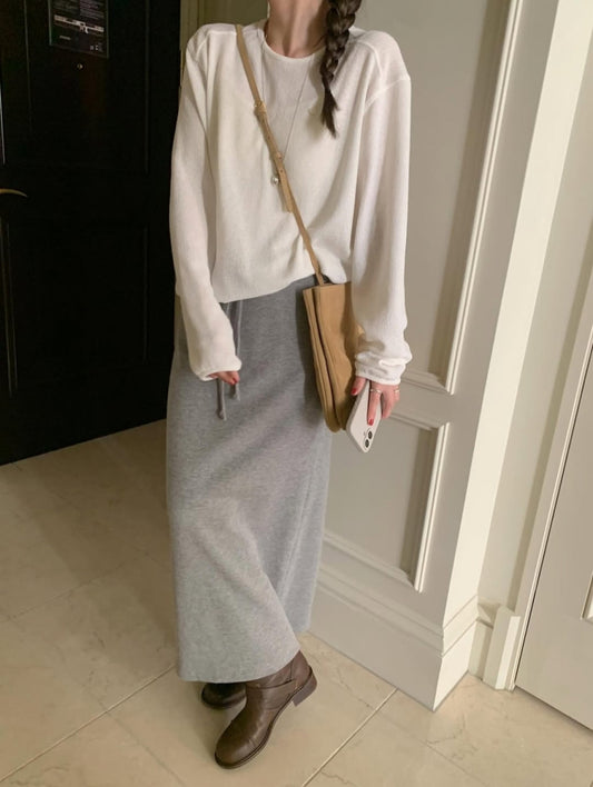 Fog long skirt-3col