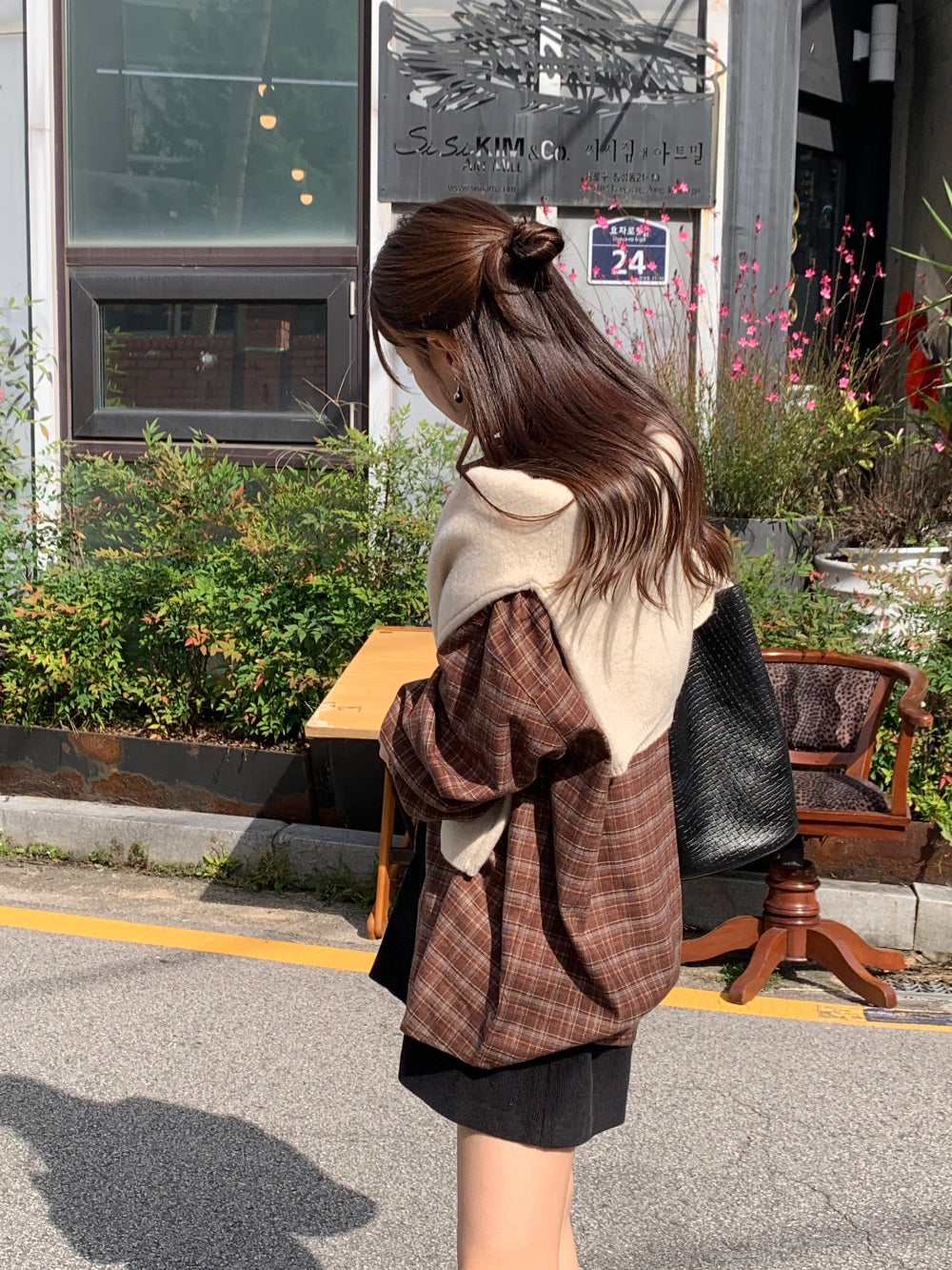 Boston check shirt-2col