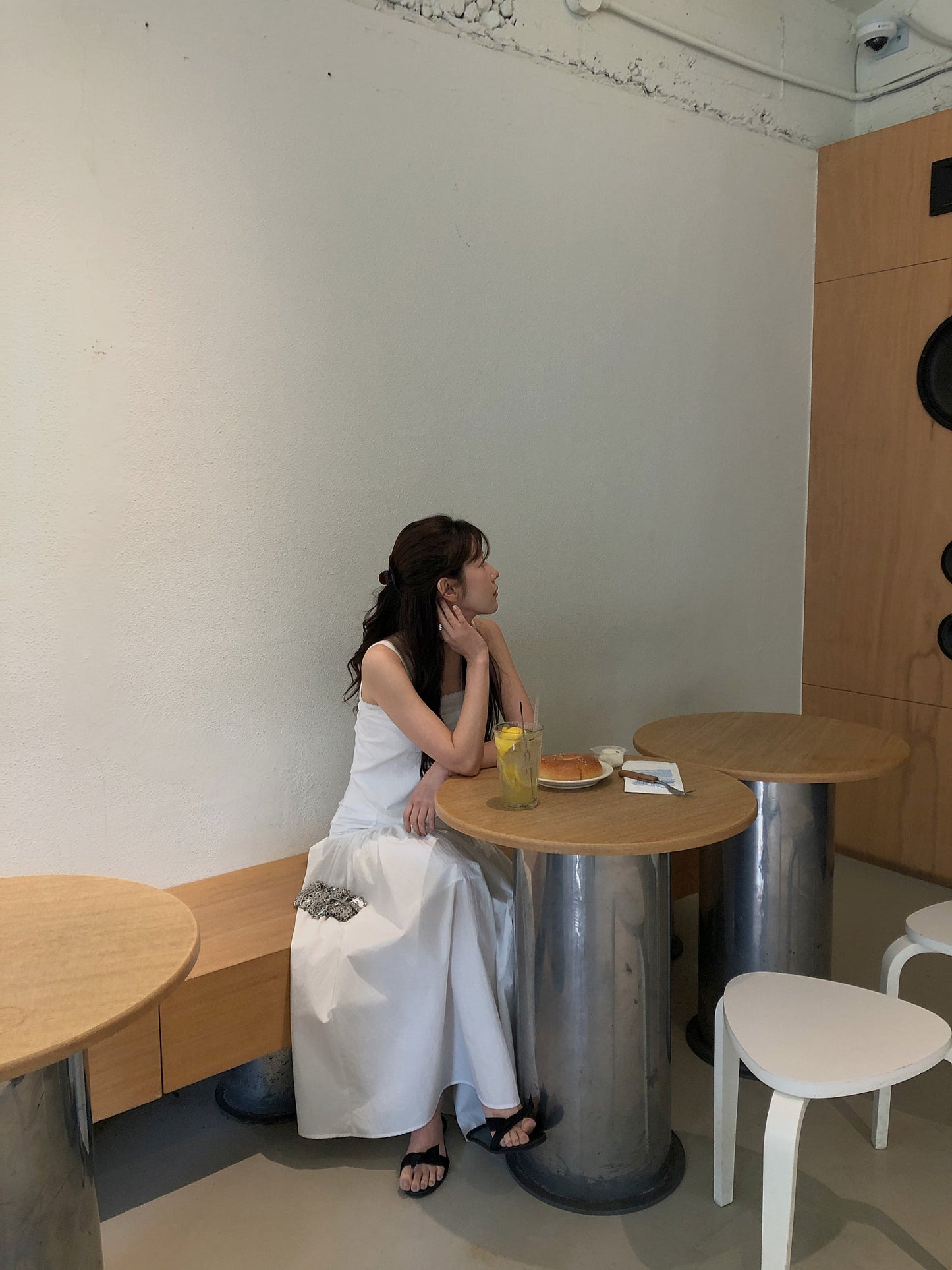 angle scarf&skirt set-2col