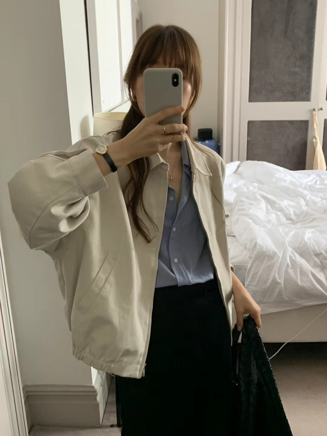 Ounce mid wrap skirt-2col