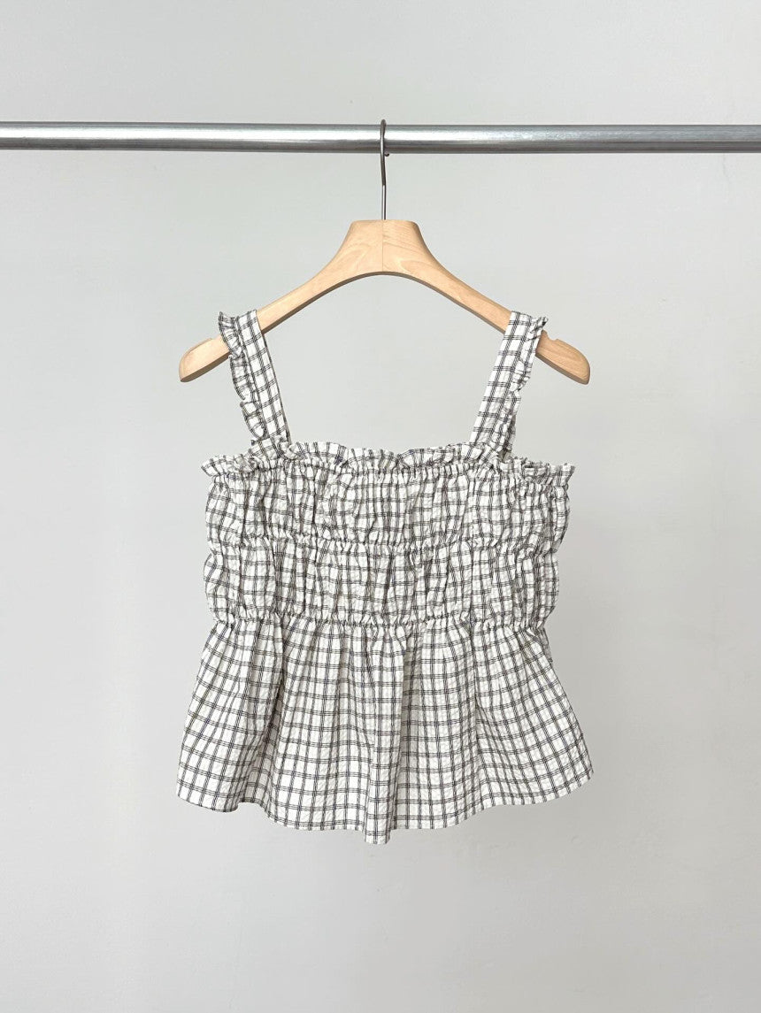 liter blanc check blouse