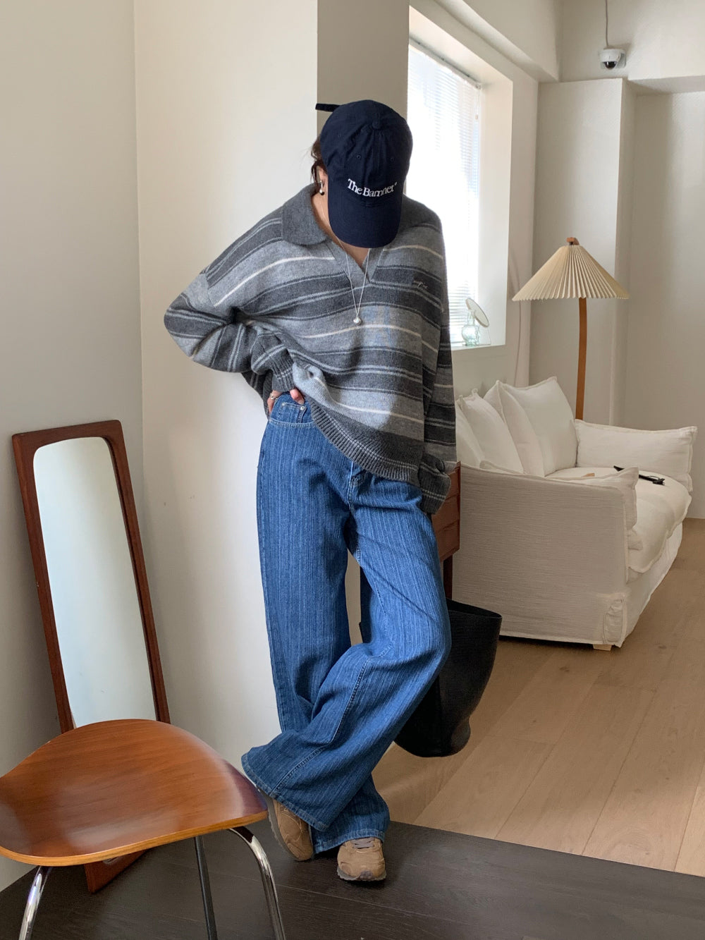 Swan s.t collar knit-2col