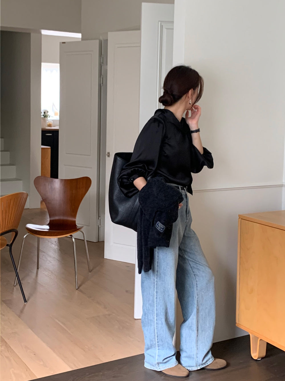 house tie blouse-3col