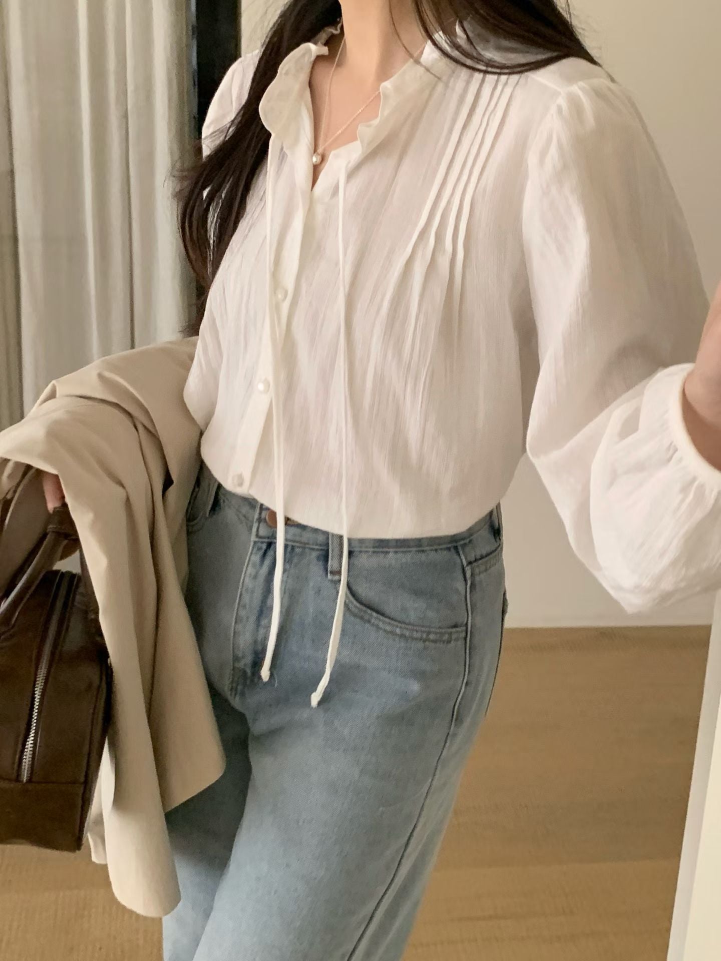 barnet pintuck blouse-3col