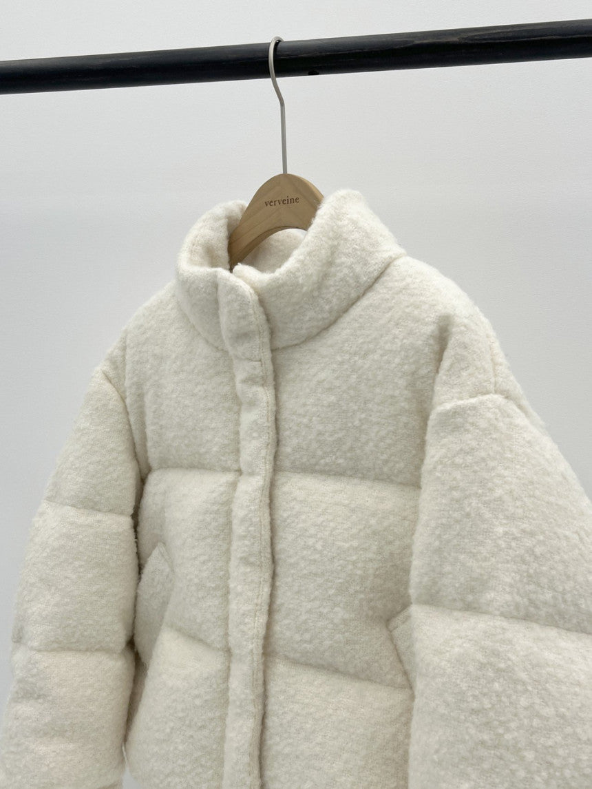 Bigben alpaca tweed duckdown short padding-2col