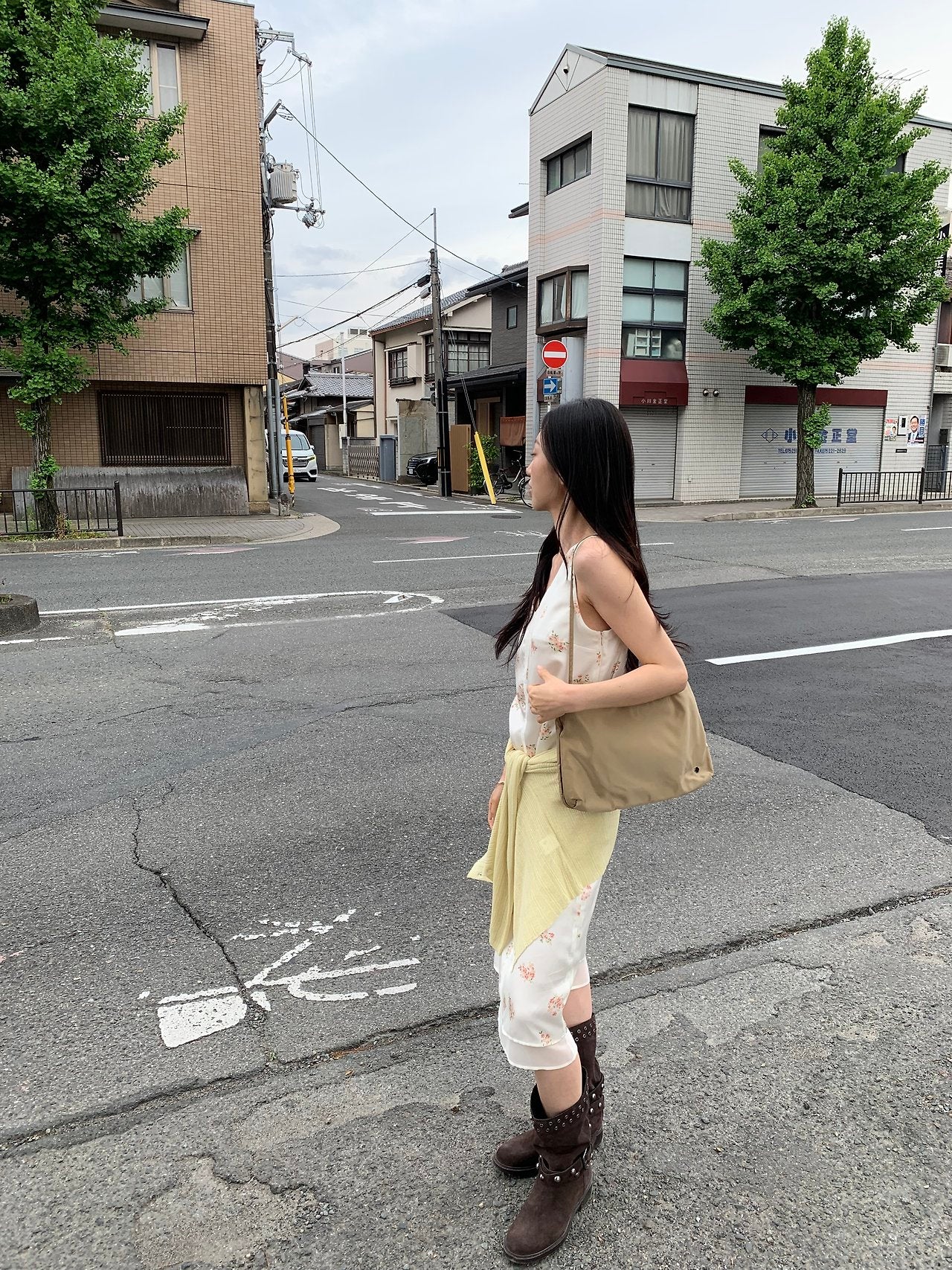 Rosy flower midi layered onepiece
