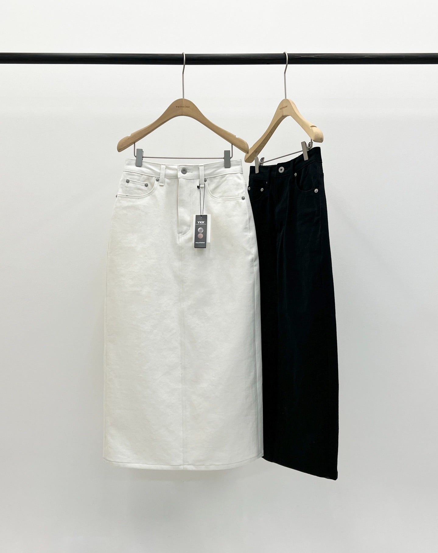 Marse denim h-line skirt-2col