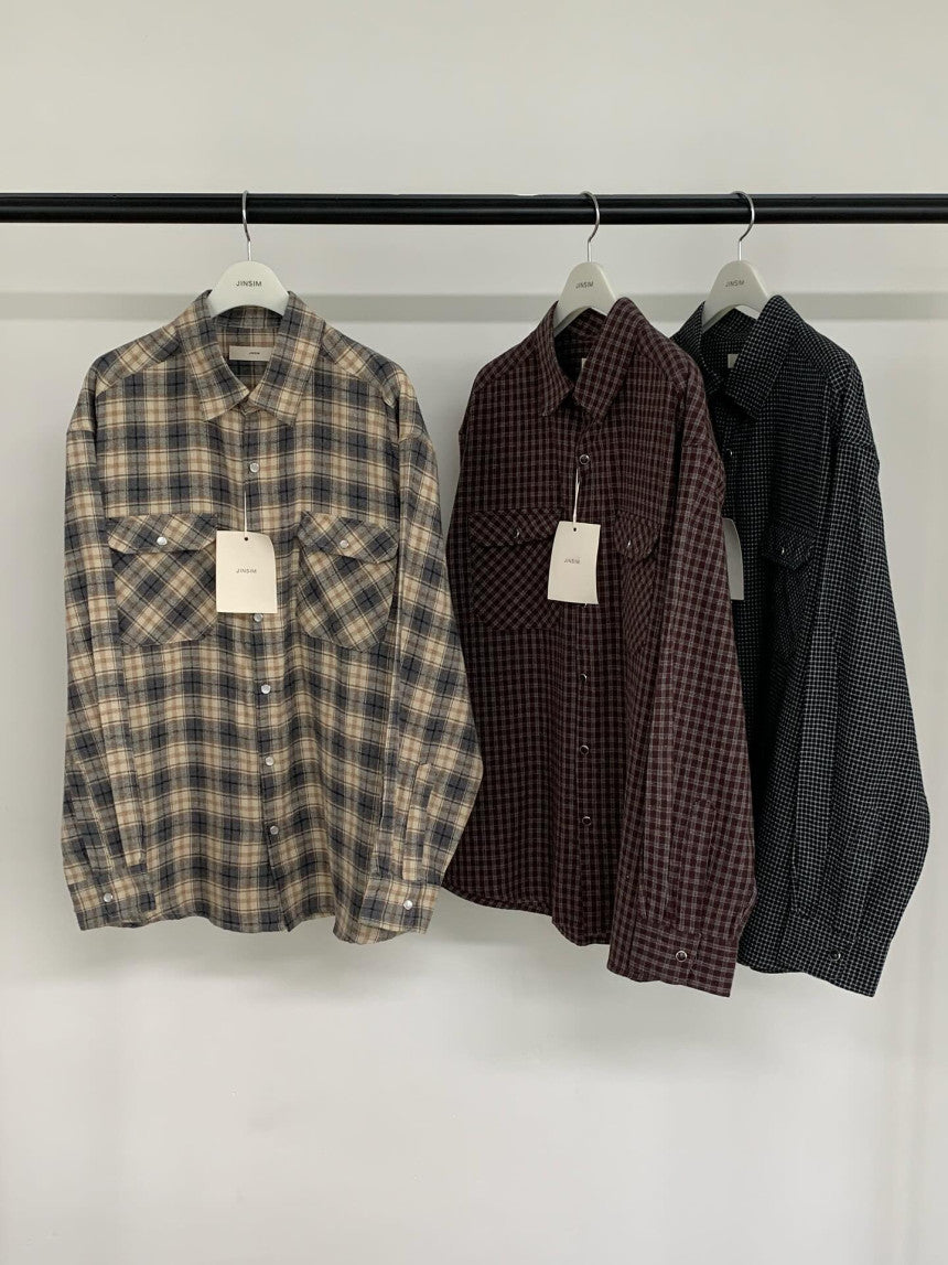 Jade check shirt-3col