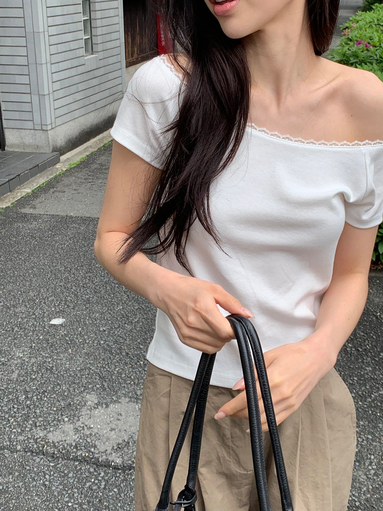 Serin boatneck lace T-3col
