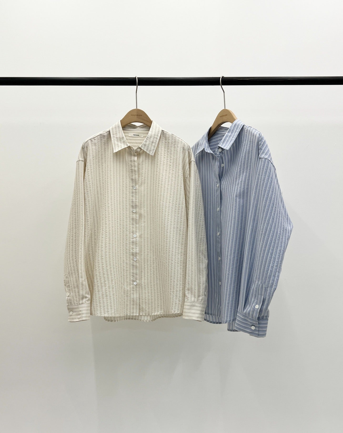 Mars cotton stripe shirt-2col