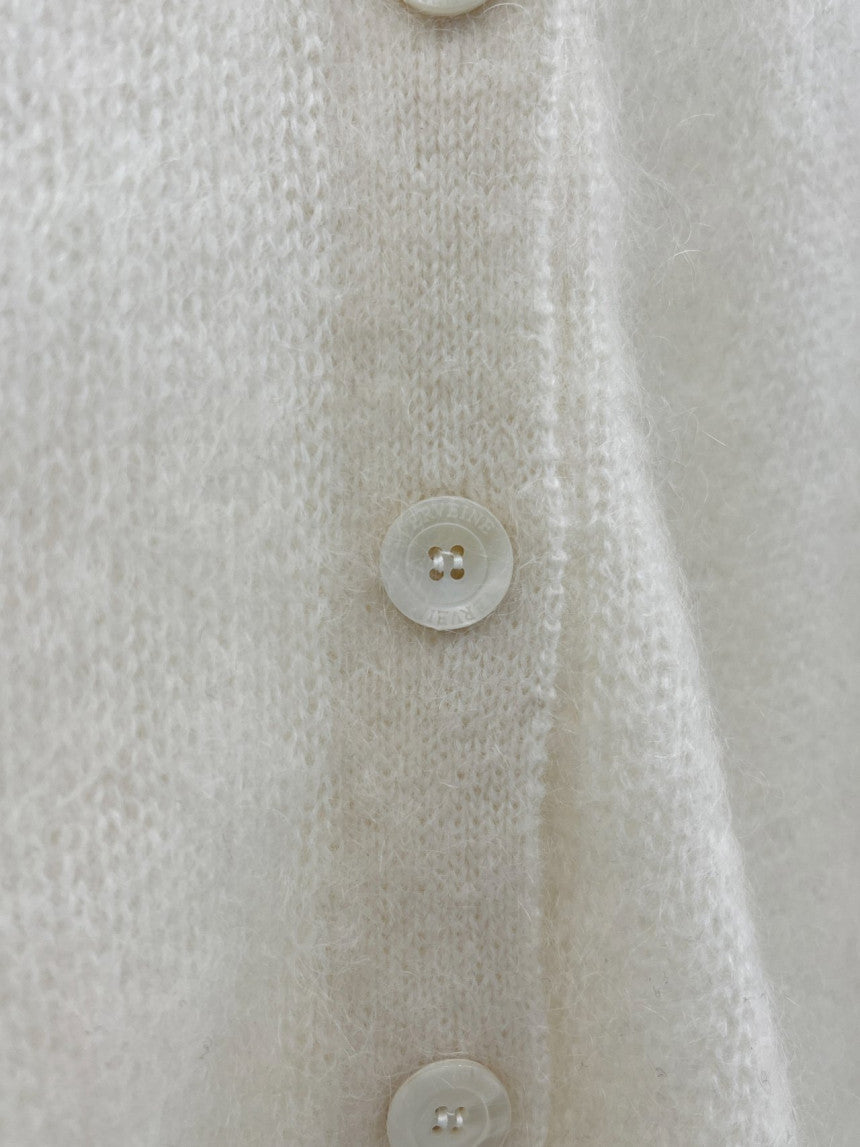 Amelie brushed mohair cardigan-2col