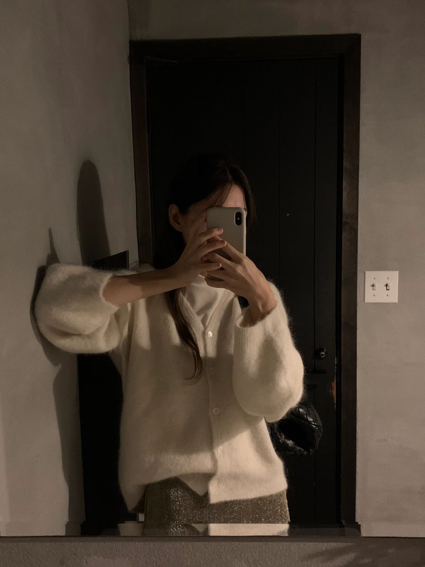 Ounce alpaca volume wholega cardigan-2col