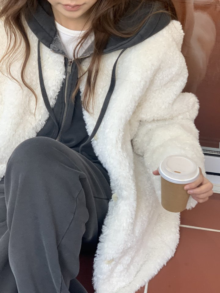 Lozan round neck fur jacket