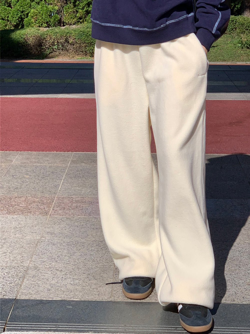 mix fleece pants-4col