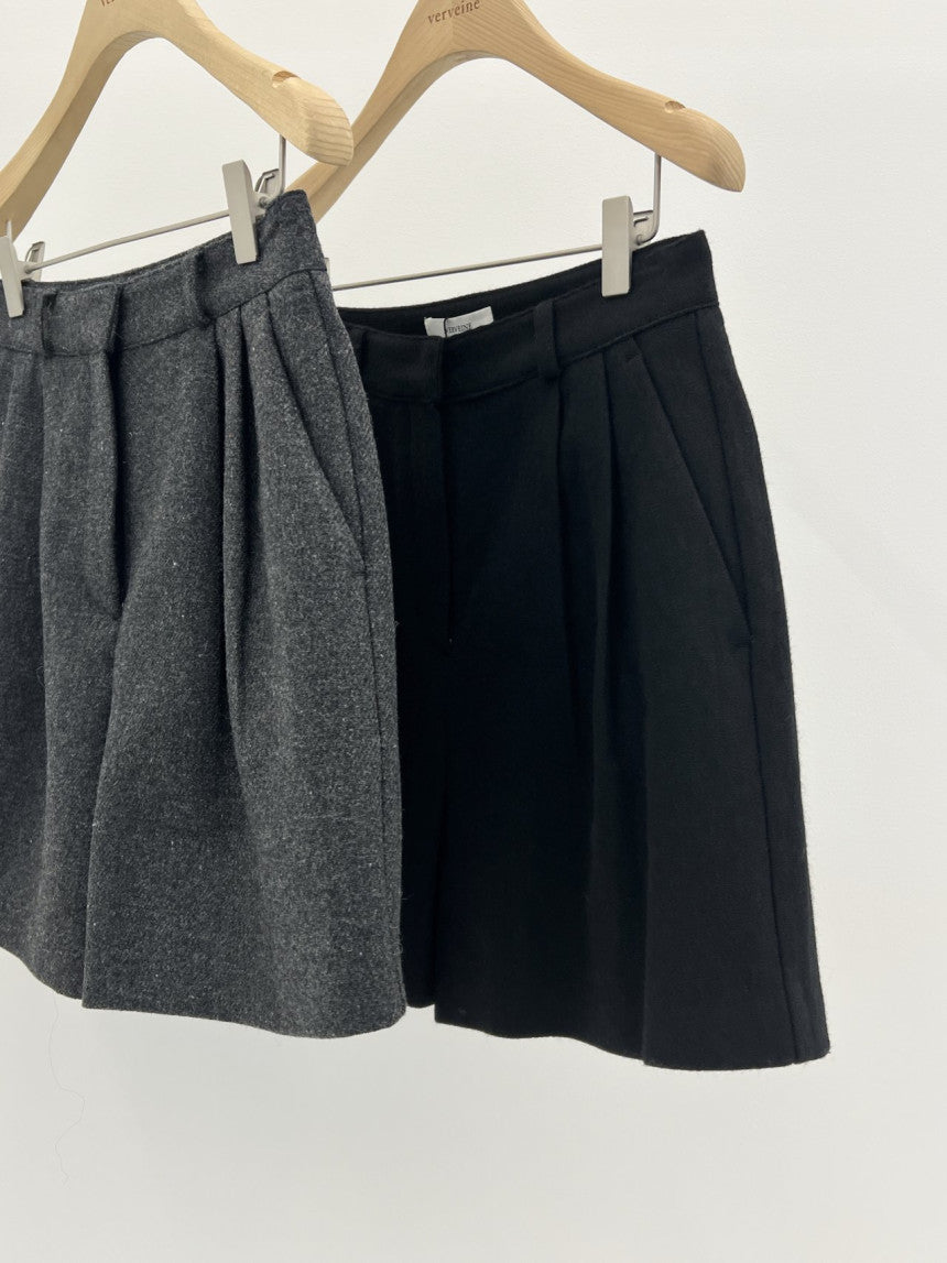 Eloy wool half pants-2col