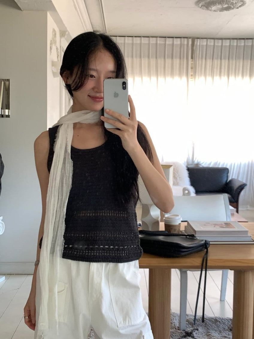 cindy crochet sleeveless-2col