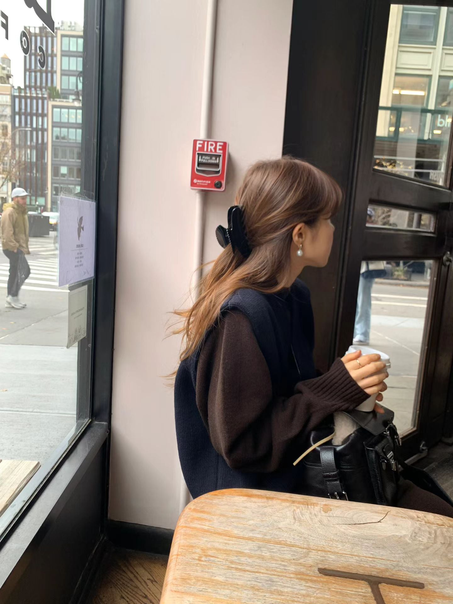 ivory即納 Ounce pocket knit vest cardigan-2col