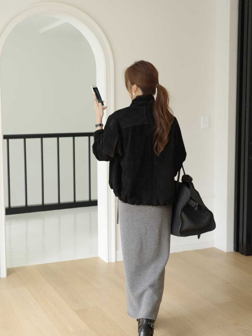 Amel wholegament cashmere knit skirt-3col