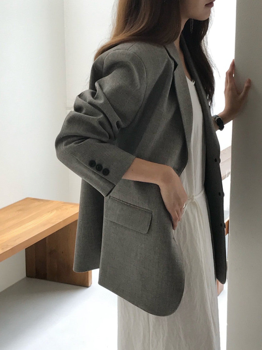 British basic blazer jacket-3col