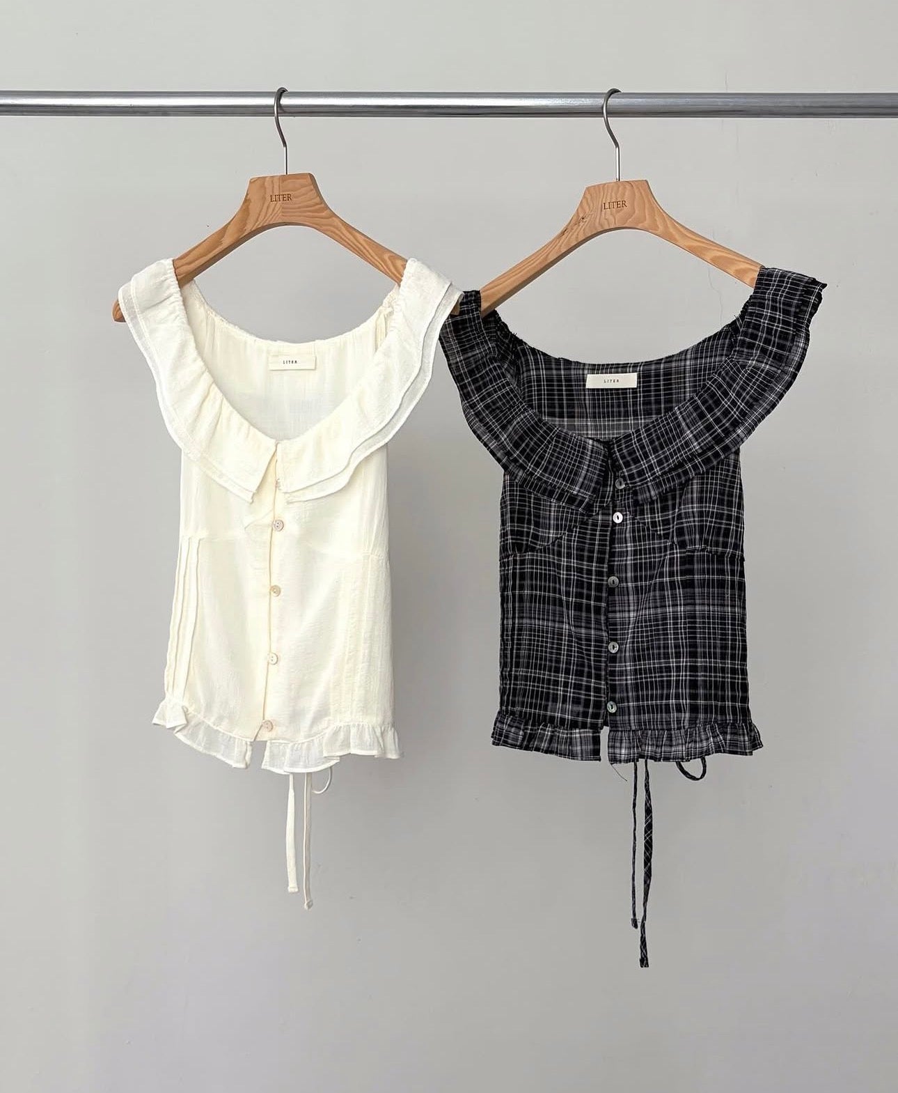 liter sweetie frill blouse-2col