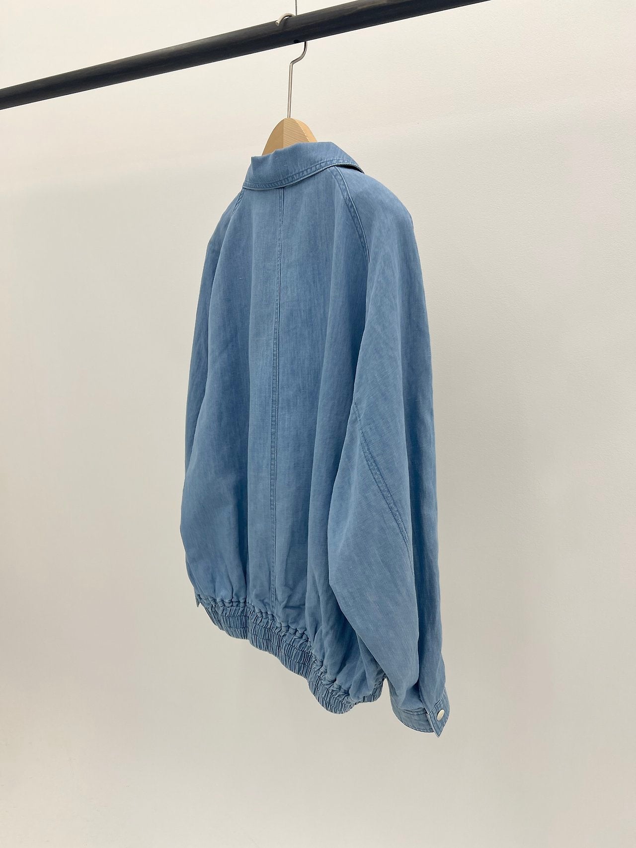 Eloi washed linen denim blouson